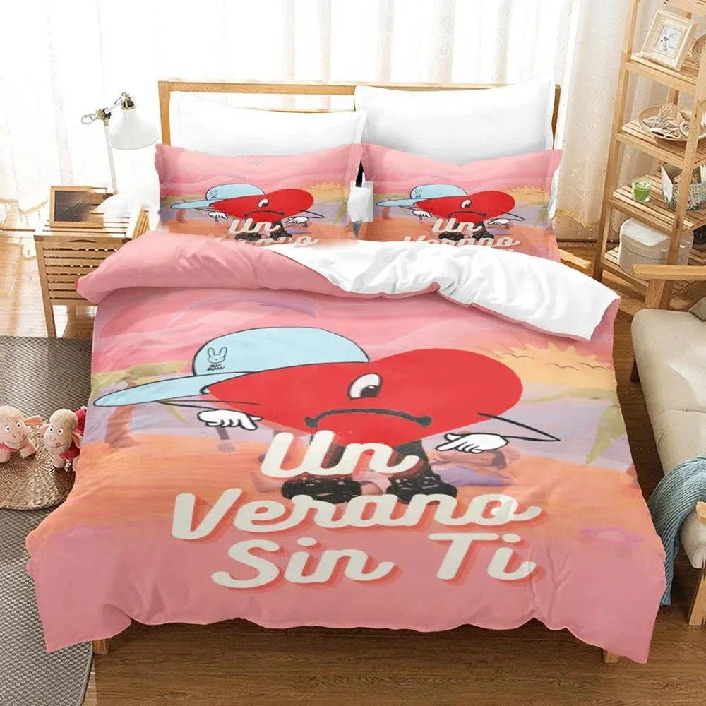 

UN VERANO SIN TI Bedding Set Bad Bunny Duvet Cover Bedroom Comforter Single Twin King Size Quilt Cover Home Textile