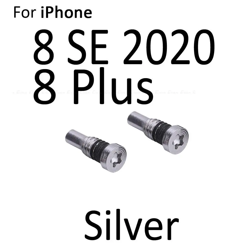 10 piezas de la cubierta trasera del tornillo del conector del muelle para el iPhone 8 Plus 12 13 mini 11 Pro X XR XS Max SE 2020 accesorios de los