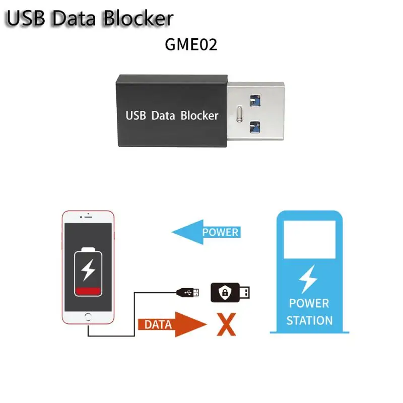 USB Data Blocker Supports Charging Up To 12V/3A For Android IOS Windows Blackberry System Protect Data Security