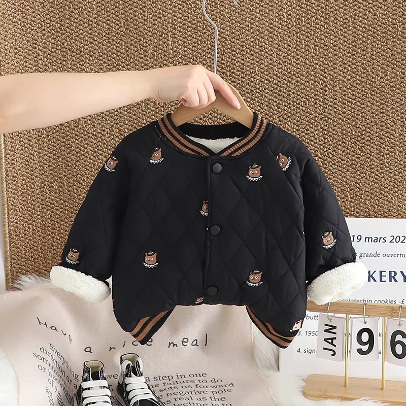 

New Winter Baby Clothes Children Boys Thick Warm Jacket Infant Girls Clothing Toddler Fashion Cartoon Costume Kids Sportswear
