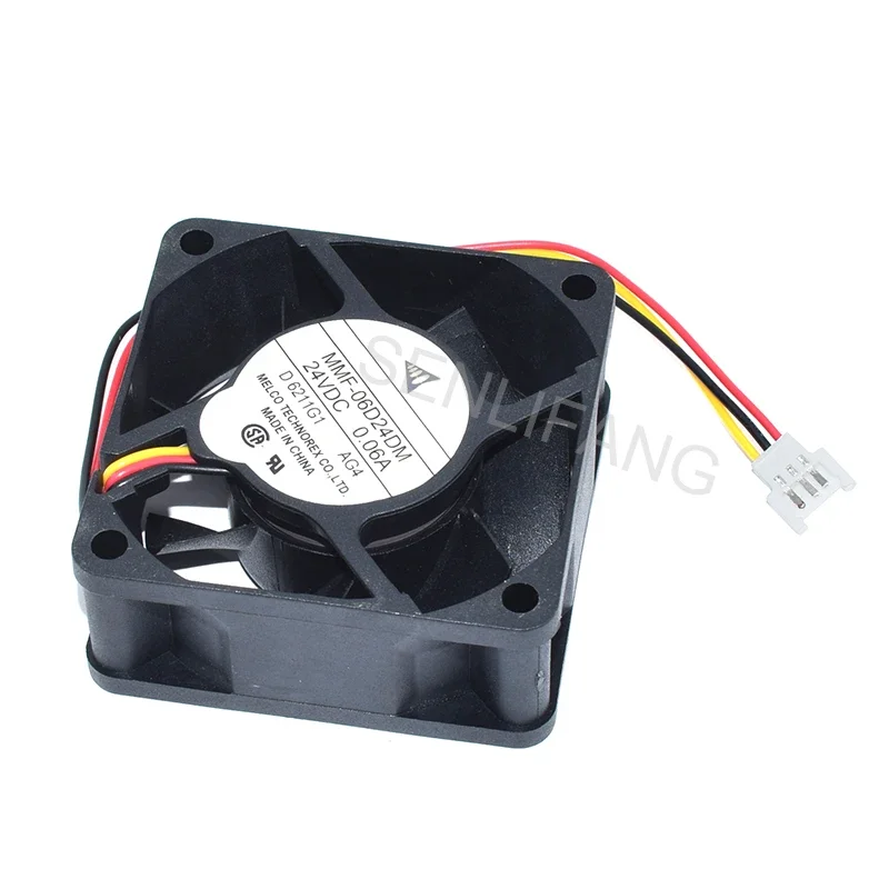 

New MMF-06D24DM DC24V 0.06A 60*60*25mm Three Wires Square Cooling Fan