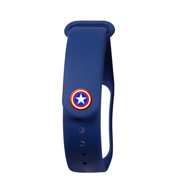 Suitable for Mi Band 3/4/5/6nfc Wristband Disney Avengers Hulk Iron Man Silicone Watch Strap Xiaomi Sports Replacement Band