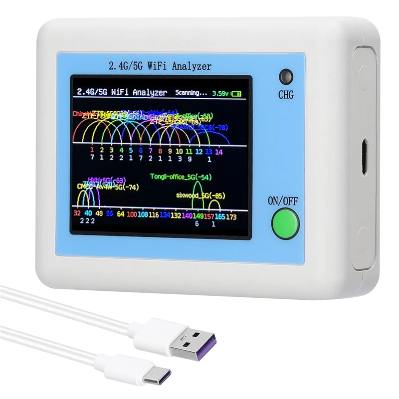 

ABLL-WIFI Signal Scanner 2.4G/5G WIFI Signal Usage Analyzer Router Management Assistant With 2.4Inch Color Display