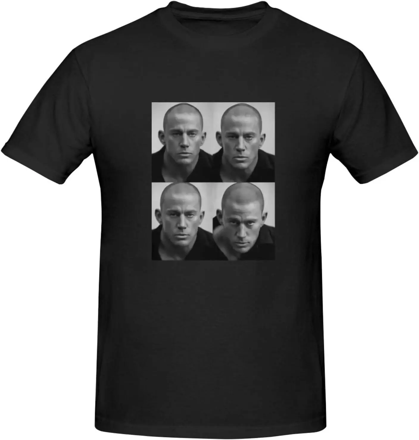 Channing Music Tatum T-Shirts Men's Short Sleeve Crewneck Graphic Vintage Easy Causal Tee Tops