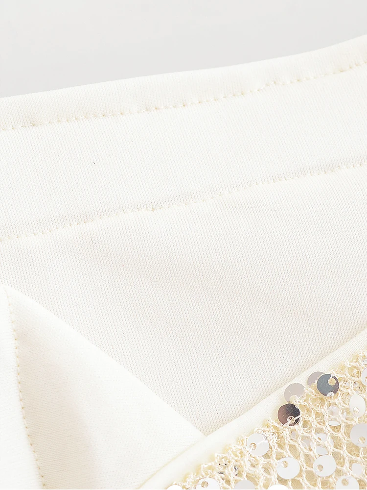 Vrouwen Chic Elegante Pailletten Rok Met Voering Hoge Taille Midi Rokken Voor Vrouwen 2025, Nieuwe Mode Avondfeest Rokken
