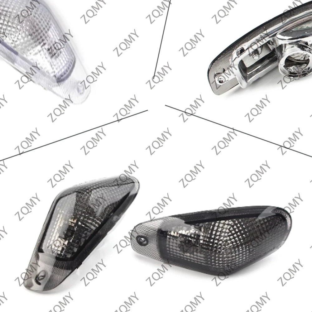 2Pcs Smoke/Clear Motorbike Front Turn Signal Light Lens Cover Shell For KAWASAKI ZX600E ZZR600 ZZR400 1994 1995 1996 1997-2004