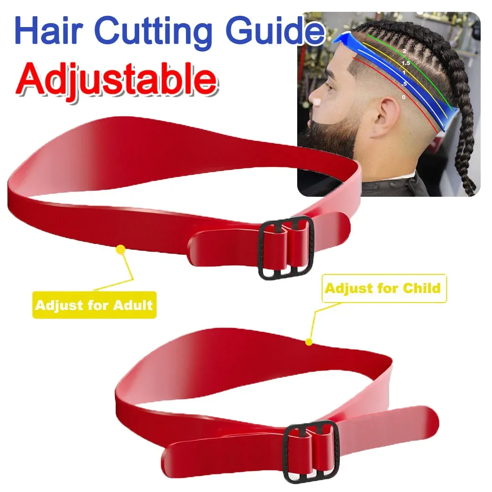 Adjustable Silicone Haircut Band Neckline Shaving Template DIY Home Barber Fade Guide Curved Clipper Ruler Mens Grooming