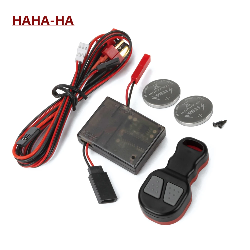 Winch Wireless Remote Receiver Controller Set for 1/10 RC Crawler Axial SCX10 90046 Tamiya CC01 Redcat Gen8 TRX4 TRX6 MST CFX