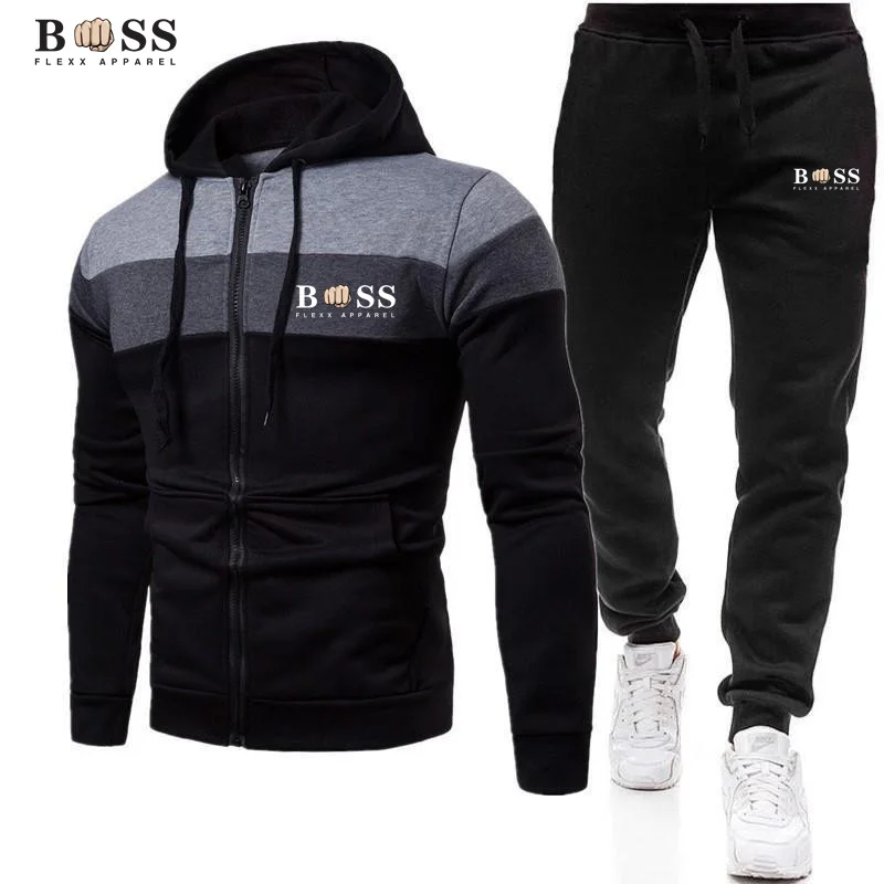 2023 Fashion Tracksuit For Men Hoodie Fitness Gym Clothing Men Running Set Sportswear Jogger Men\'S Tracksuit Winter Suit Sports