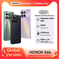 HONOR X6b Global Version 4G Smartphone Mediatek Helio G85 6.56 inches 90Hz TFT LCD Display 50MP Dual Camera 5200mAh Battery