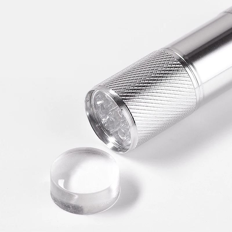 مصباح مسمار صغير للأشعة فوق البنفسجية المحمولة سيليكون LED مصباح مسمار مصباح يدوي مسمار الختام مصباح سريع الجفاف سيليكون يده LED مصباح مانيكير #4