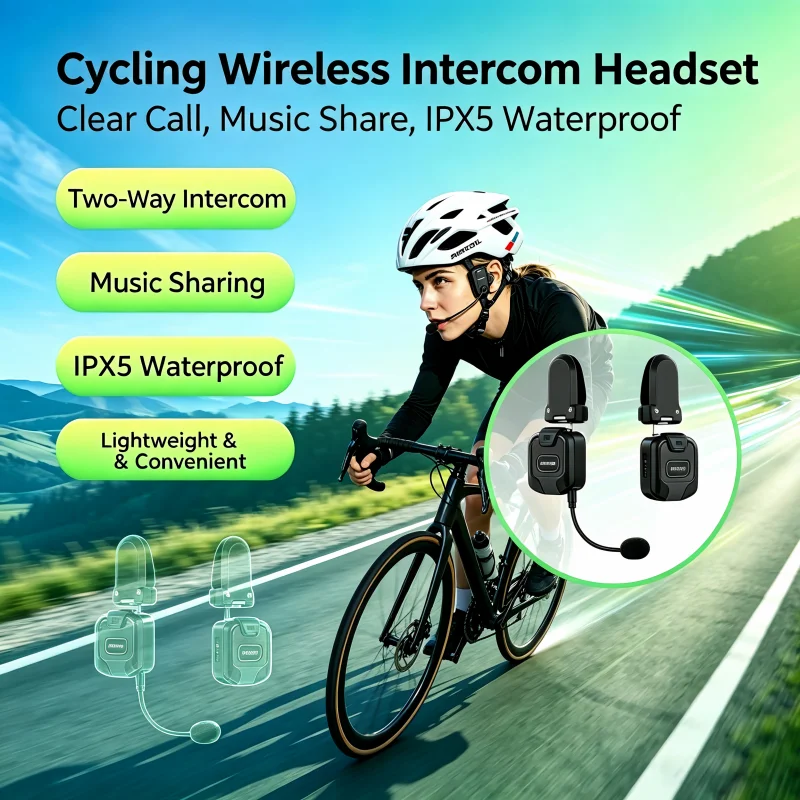 G6 CYCLIST  Outdoor Cycling Mountain Bike Wireless Bluetooth Music Sharing Earphones Delivery&Motorcycle Helmet Intercom Headset