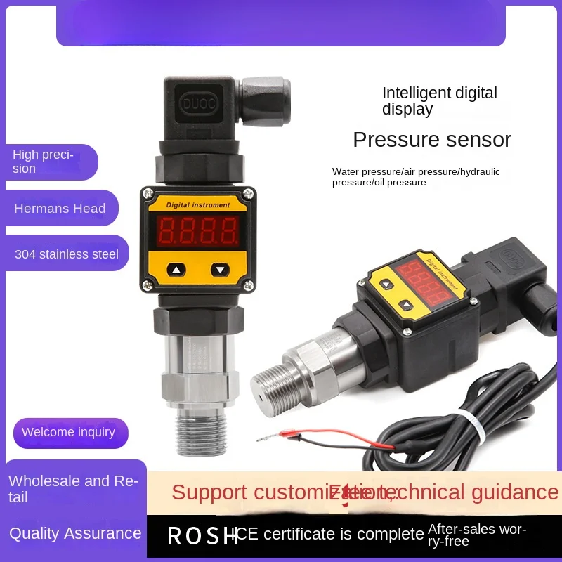 

Intelligent Pressure Transmitter with Digital Display4-20mAHigh Precision Diffused Silicon Water Gas Oil Liquid Level Pressure S