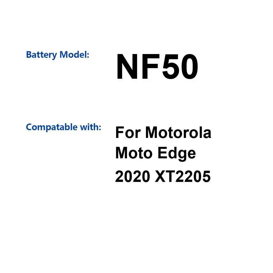 

Надежный источник питания 5000 мАч для Motorola Moto Edge 2020 XT2205 NF50, аккумулятор мобильного телефона