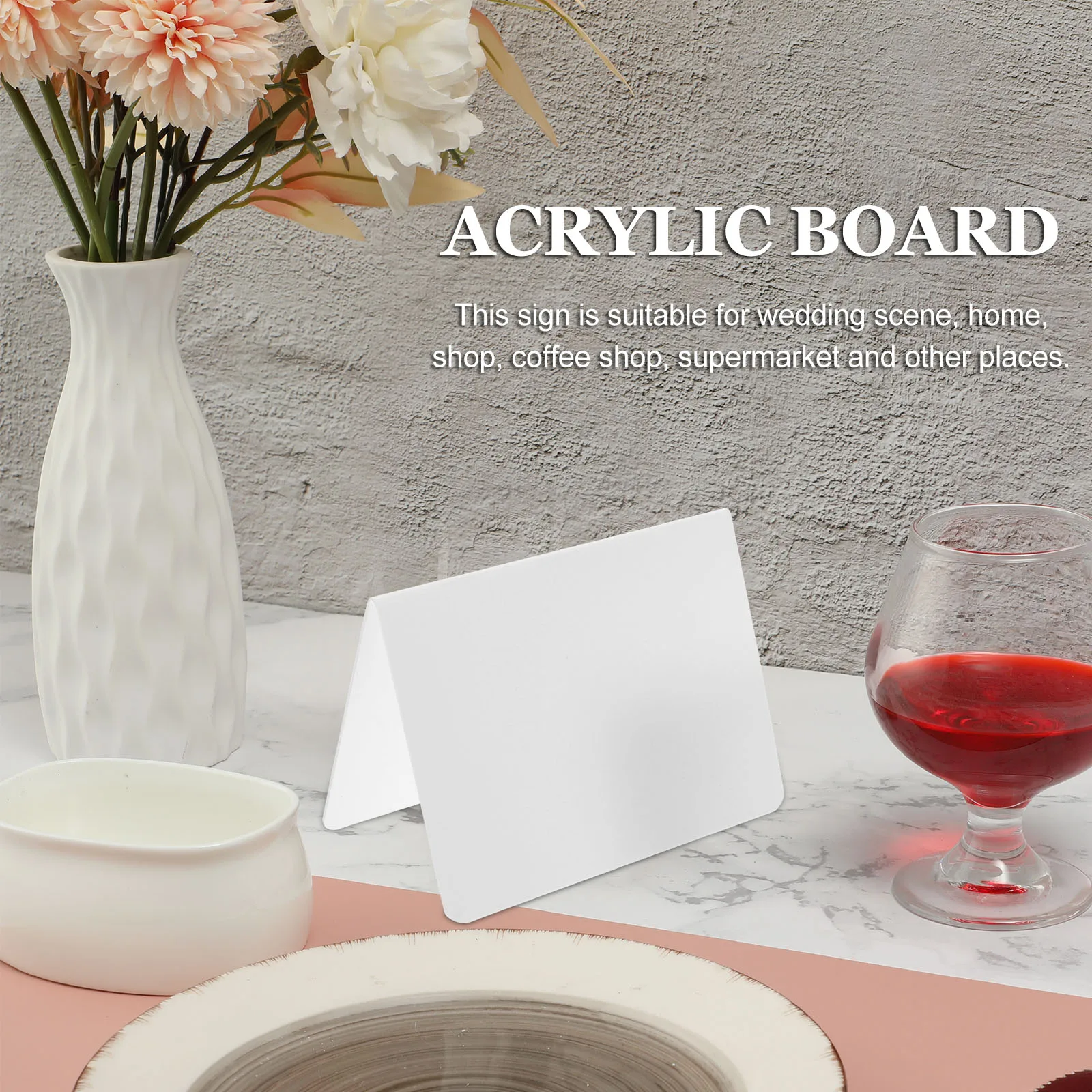 10Pcs Blank Acrylic Signs with Stand Multi-Function Seating Stand for Anniversaries Birthday Bridal Shower Reserved Signs