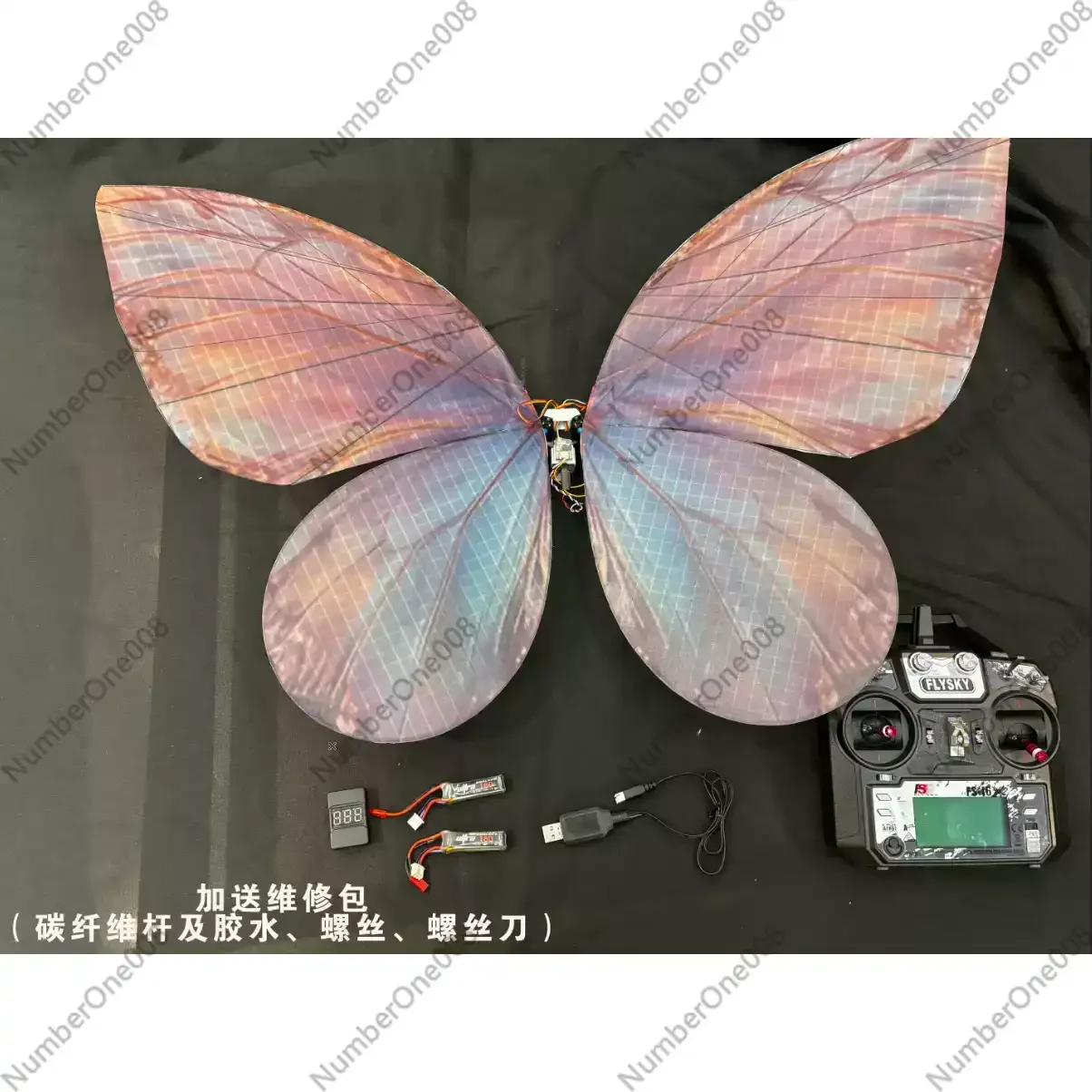 Parachute Umbrella Head Cloth Fluttering Wing Butterfly Aircraft Bionic Butterfly Remote Control Full Set Ready to Fly