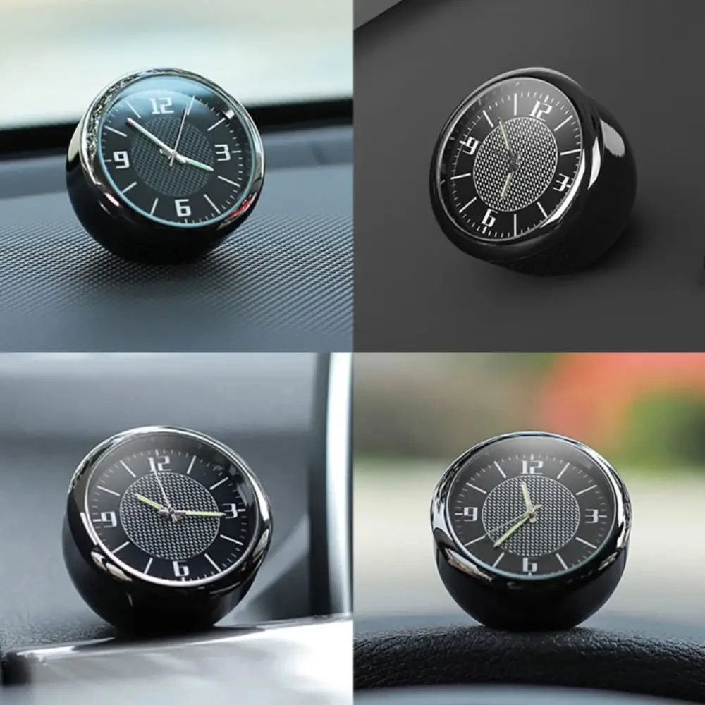 Titanium Alloy Car Clock Mini Size Luminous Display Digital Watch Digital Display Stick-On Mount Auto Ornament Auto Accessories