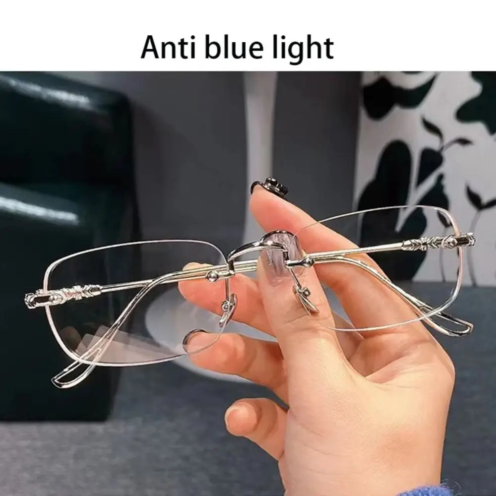 

Blue Ray Blocking Anti-Blue Light Glasses Ultralight Metal Photochromic Sunglasses Eye Protection Oversized Eyeglasses Office