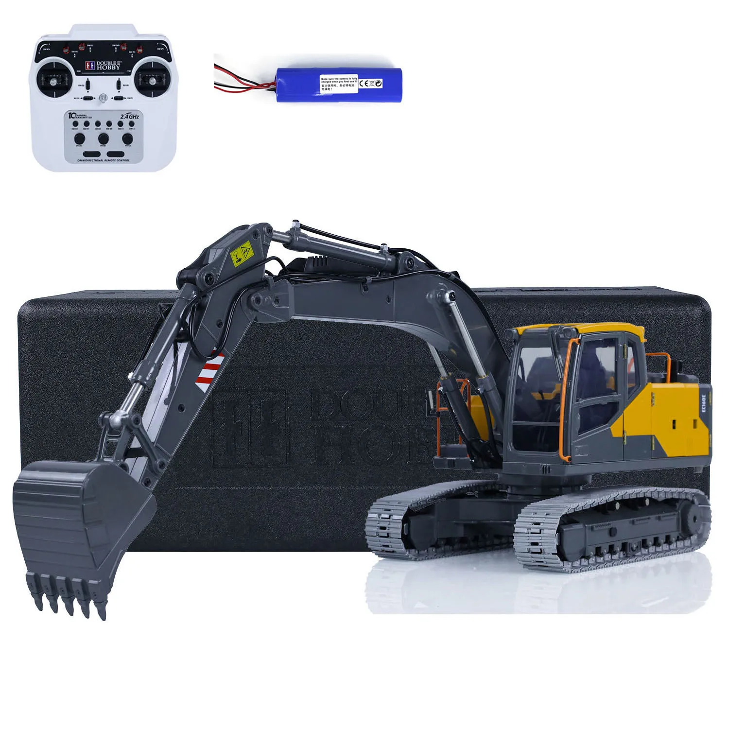 

1:14 RC Экскаватор Double E E010 EC160E Полностью сплав Металлический инженерный автомобиль Игрушечная модель Подарки