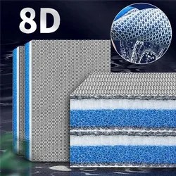 8D Aquarium Filter Sponge Media Upgrade 8-layer Glue-free Filter Pad Fish Tank Skimmer Koi Pond Filter Cotton Accessories