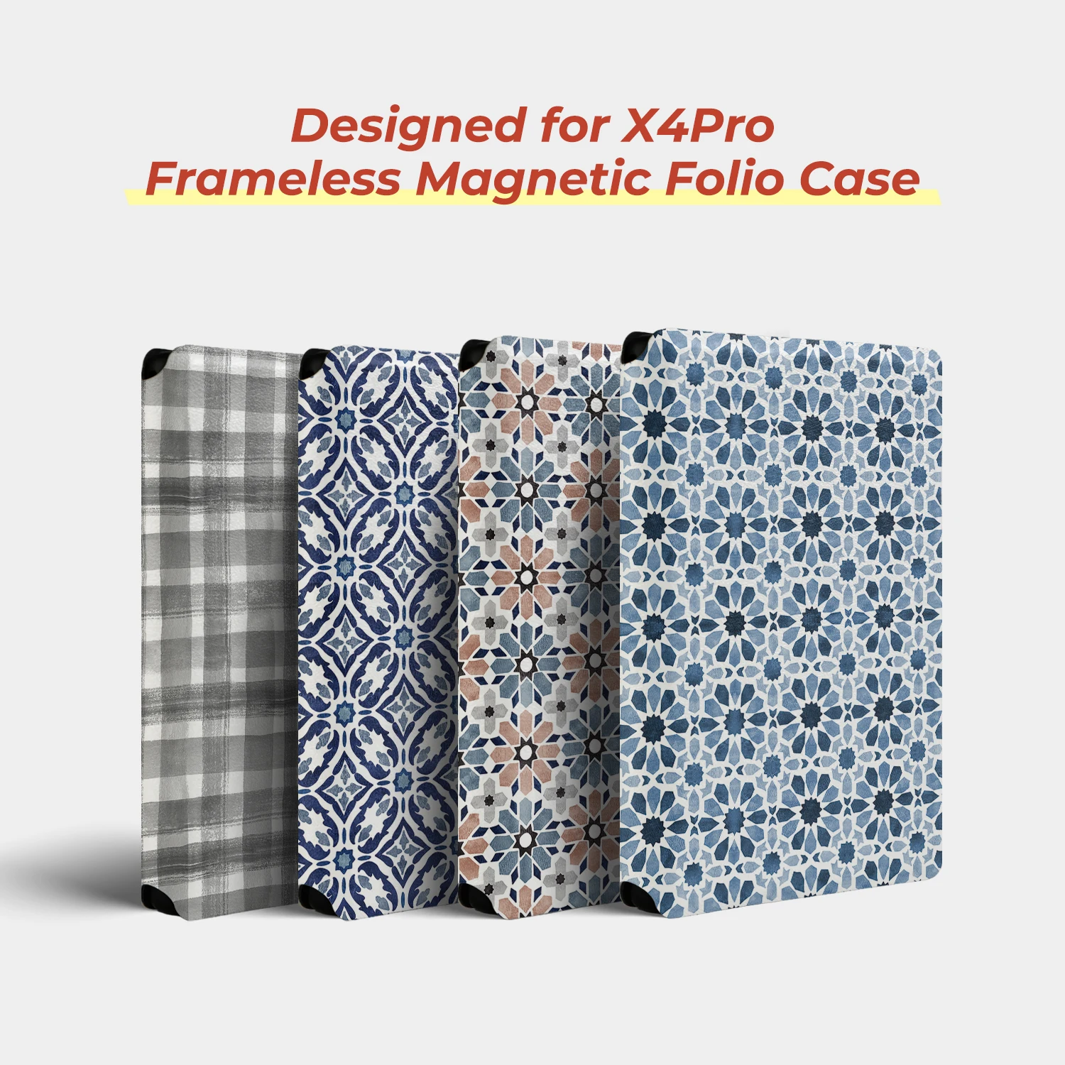 twosheep Vintage Floral Case suit for XTEINK X4 Pro XTEINK X4Pro Pure Magnetic Frameless Thin Shell Slim Skin Protective Guard