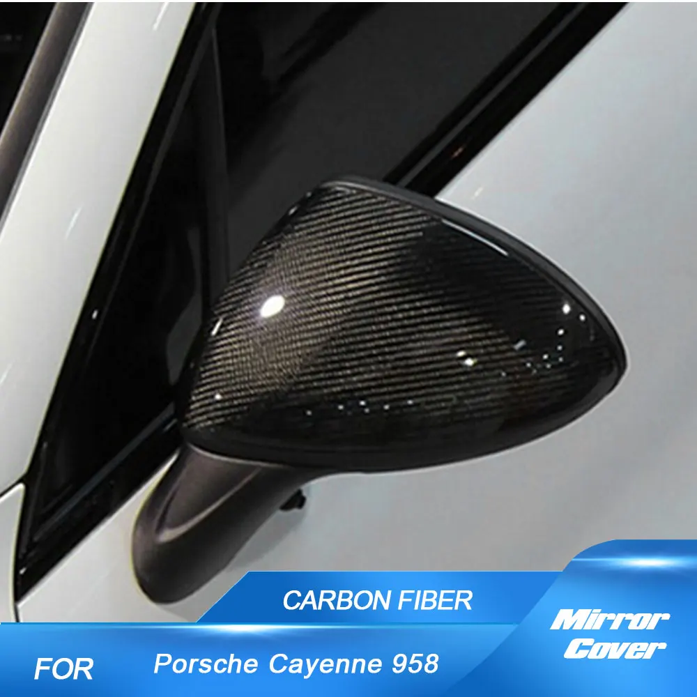 

Car Side Mirror Covers for Porsche Cayenne 958 2011-2014 Carbon Fiber Rearview Mirror Covers Caps Shell Case Replace