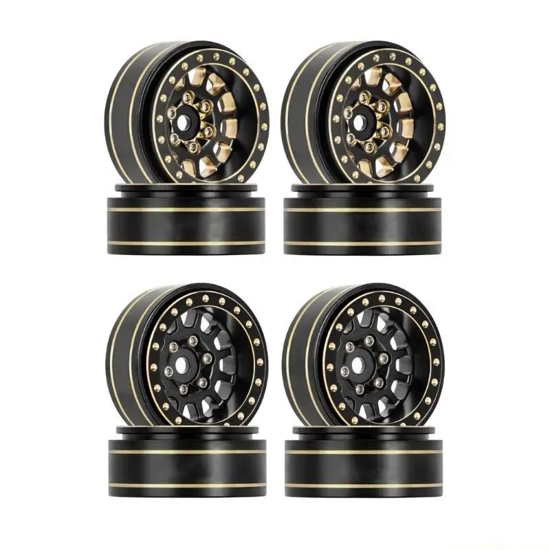F62C Brass Beadlock Rims Beadlock Wheel Accessory 12-Spoke Deadbolt-RC Crawler