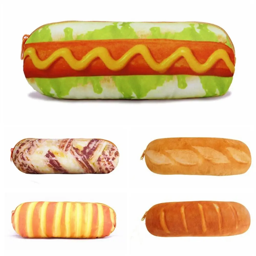 Multifunction Simulate Bread Idea Pencil Case Stationery Admission Package Cute Pen Bag Purse Handbag School Supplies