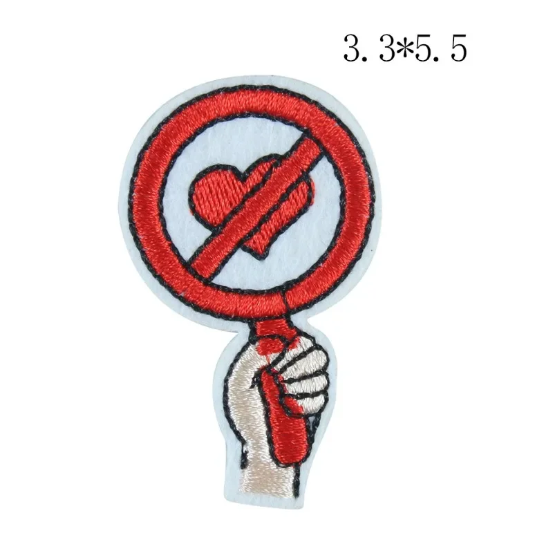 Computer Embroidery Rainbow Love Love Embroidery Label Children's Clothing Accessories Adhesive Patch Sticker Spot Embroidery