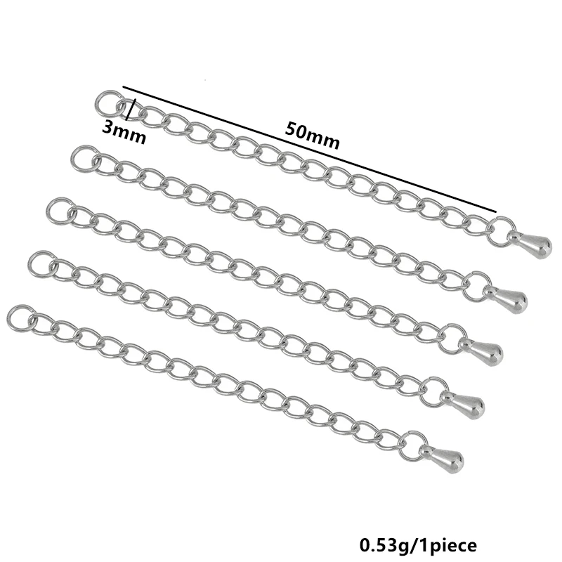 20pcs Stainless Steel Extension Chains Kit