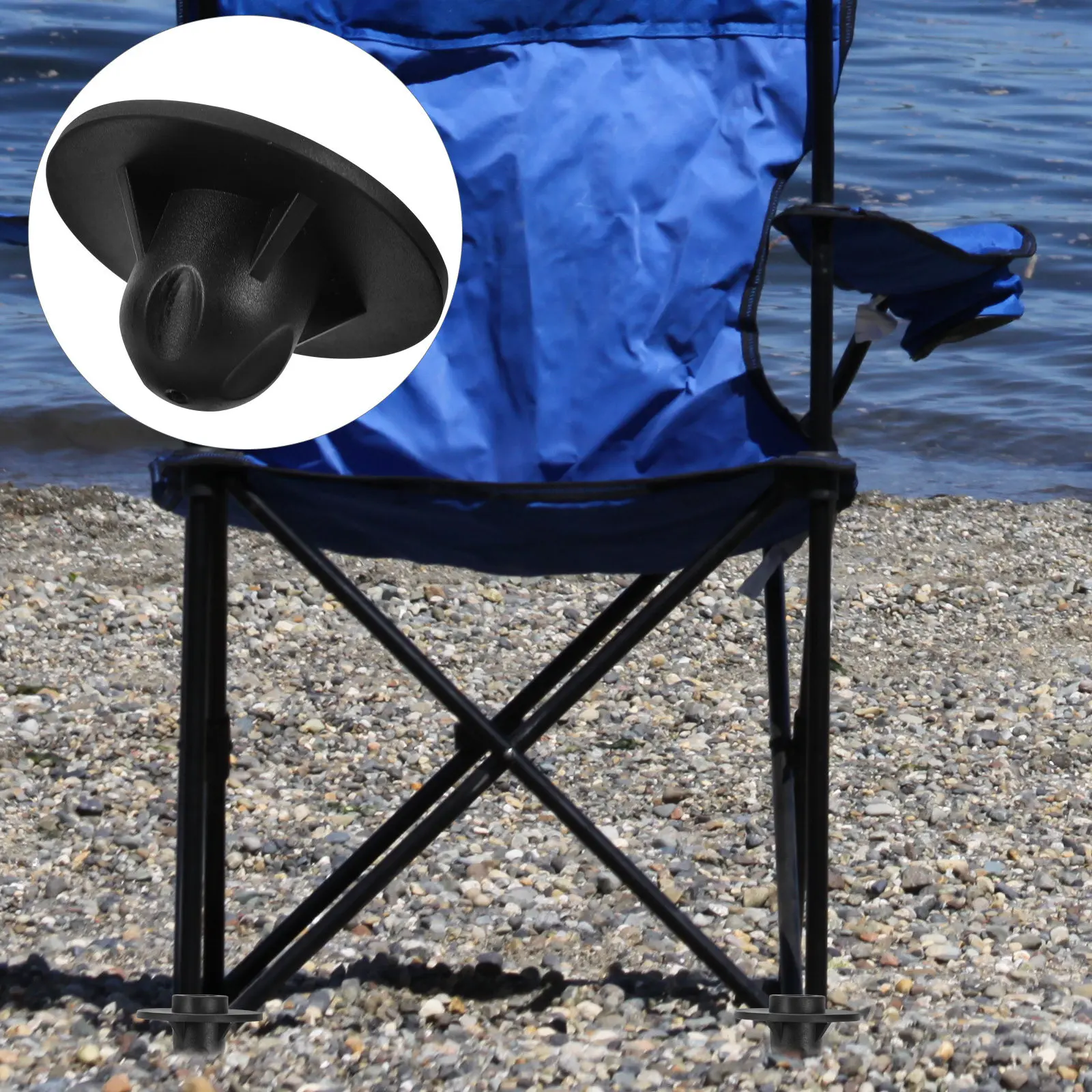 4Pcs Chair Leg Caps Strong Protective Covers for Camping Chairs Table Stools Floor Protectors Outdoor Furniture Glides