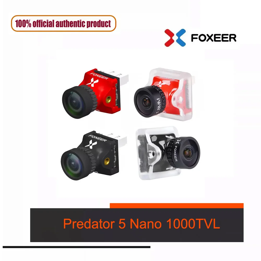 

Foxeer Predator 5 Nano 1000TVL 1/3" CMOS 4:3/16:9 PAL/NTSC переключаемая FPV-камера 14*14 мм с задержкой 4 мс и Super WDR для FPV RC дронов