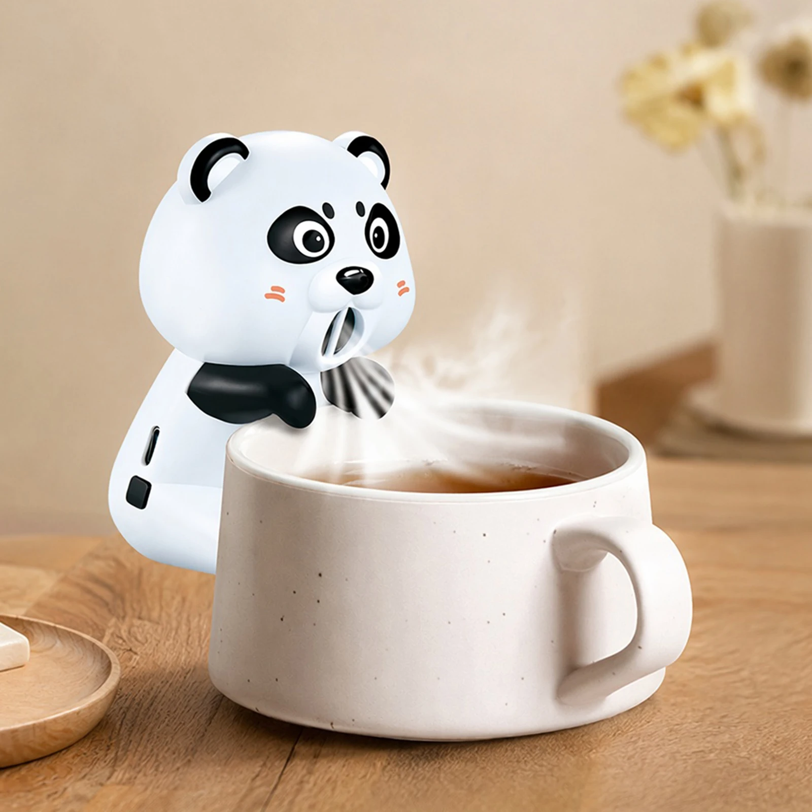 Rechargeable Fast Air Blowing USB-C Powered Portable Hanging Mug Fans 3 Speed for Baby Hot Soup Coffee Tea and Noodles