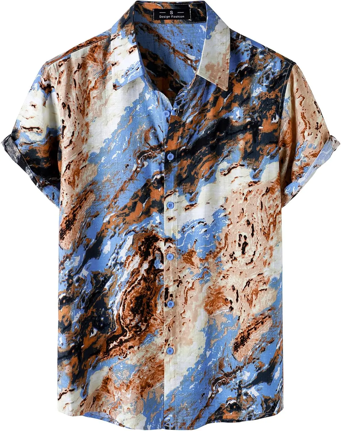 Summer Hawaiian Shirts Fish Printed Shirt Men Women Fashion Short Sleeve Blouse Men's Vocation Lapel Beach Camisas Sea