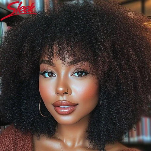 Pelucas de cabello brasileño rizado de color marrón elegante, pelucas rizadas cortas 100% reales, pelucas de cabello humano rizado para mujeres