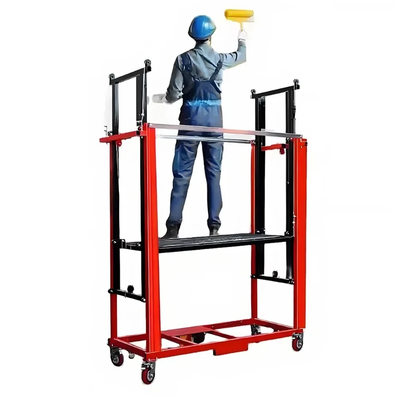 

Mobile electric scaffolding lift with remote control system foldable