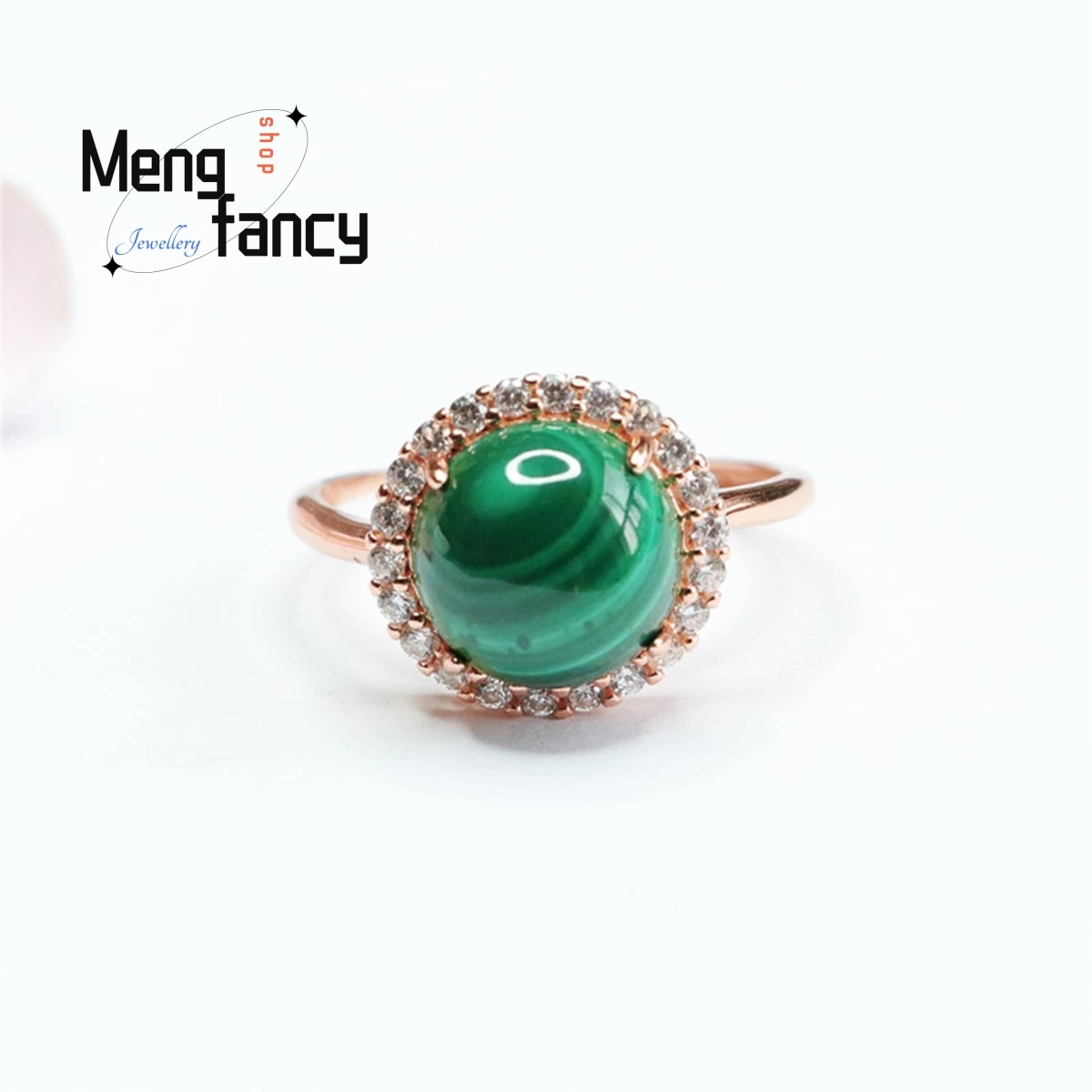 

Natural S925 Silver Inlaid Malachite Green Ring Personalized Fashion Retro Simple Generous Women Style Fine Jewelry Holiday Gift