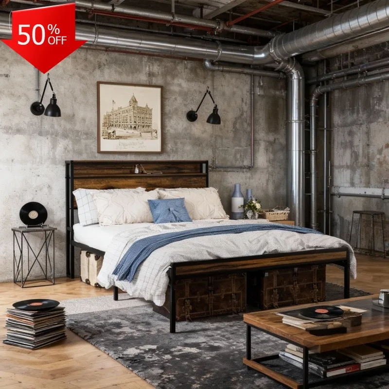 

King Size Bed Frame Queen Home Furniture Double Beds Clearance Full Bedroom Sofa Bed 2 People Murphy Letto Matrimoniale Single