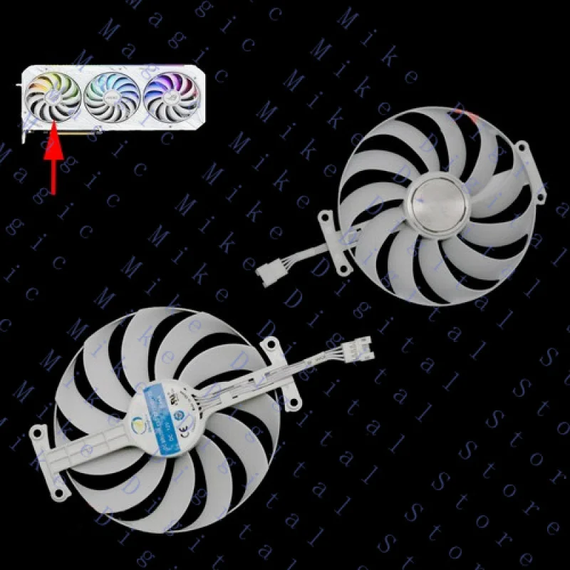 Вентилятор охлаждения видеокарты H Вентилятор процессора для ASUS ROG RTX 3090 3080 3070 STRIX WHITE