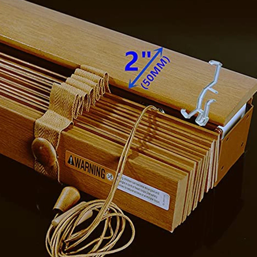 Clear Plastic Valance Clips, Retentor Oculto, Clipe Titular para Janela Blind Valance, Faux Horizontal e Cortinas De Madeira Peças