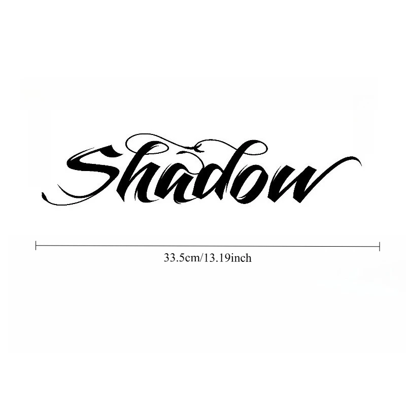 Art Calligraphy Vinyl Decal Waterproof, Clear Background for Motorbike Exterior