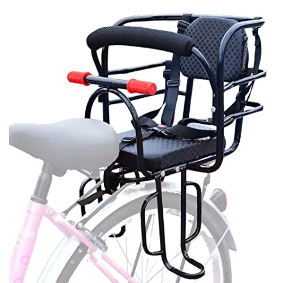

Rear Kid's Bike SeatBack Mount Child Bike Seat Attachment for Adult Bike Outdoor Bike Seat for Toddlers and Up to 110lb