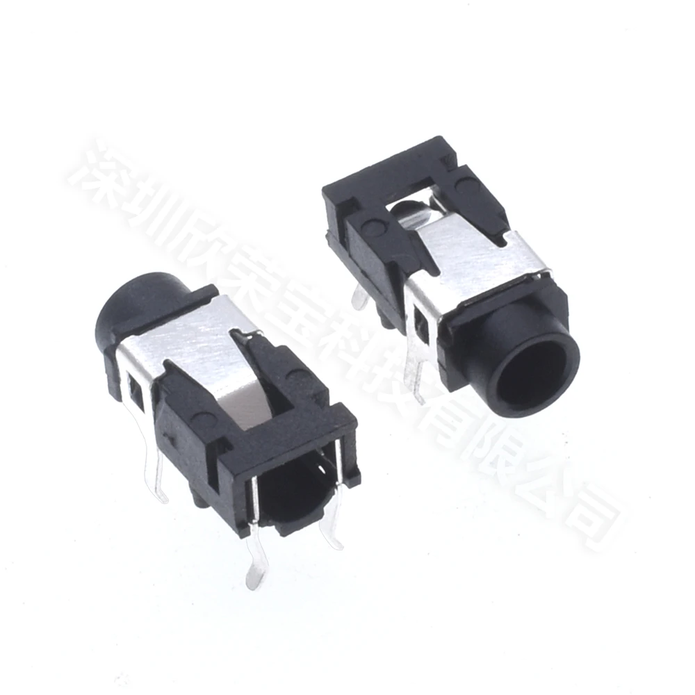 10Pcs 3.5MM Headphone Socket PJ321 Female Socket 4-Pin Plug-in, 2 Fixed pin environmentally friendly audio sockets，high-quality