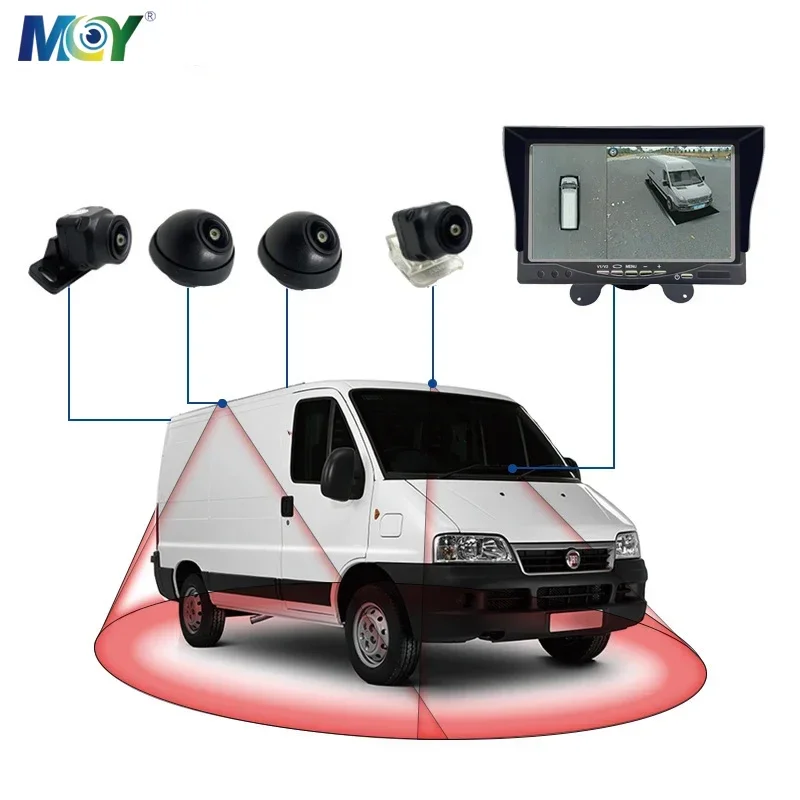 Car Security Sensor Bird View System 3d 360 Degree Rotation Round View Car Parking Panorama 360 Camera For car