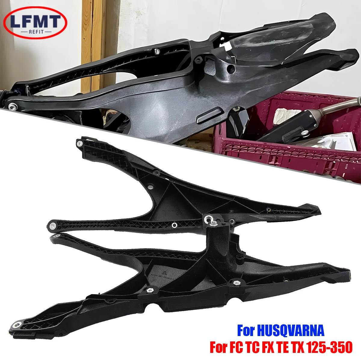 For HUSQVARNA 150‑450 2019‑2023 Upgrade Reinforced Motorcycle Rear Subframe Seat Support Frame Tailstock Mount TC TX TE FC FX FE