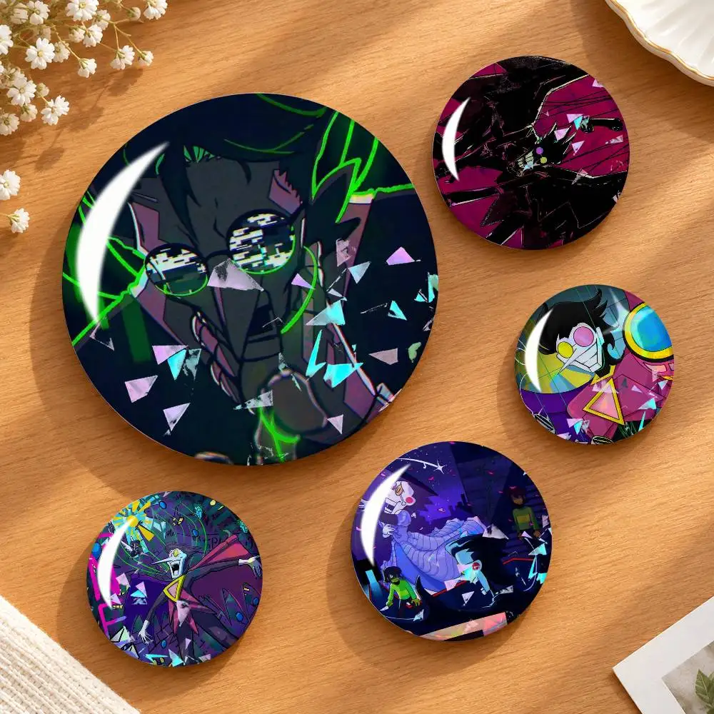 Cartoon D-Deltarune S-Spamton NEO Badges Creative Tinplate Round Button PinsBrooch Badge Clothes Backpack Custom