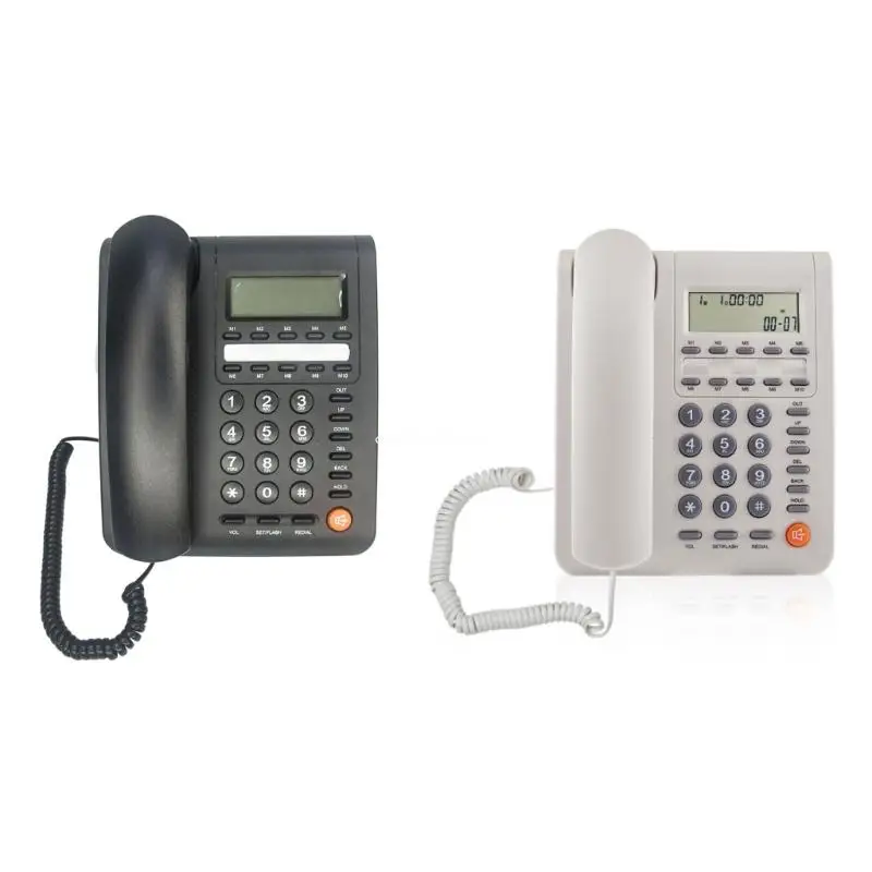 M59 English Telephone With LCD Caller Display Call Record Big Button Telephone Simple Landline Phone For Home Offices Dropship