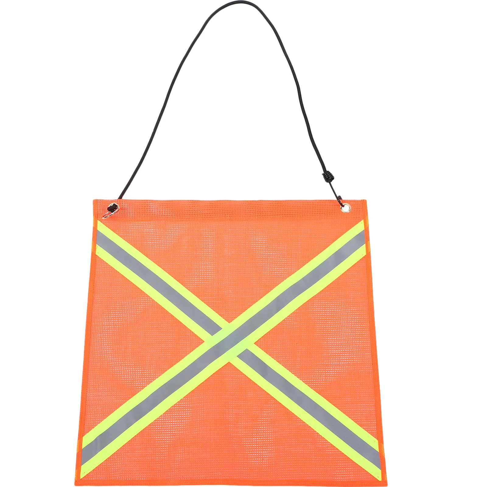 

Reflective Warning Flag 46x46cm Single Sided PVC Mesh Safety Signal Flags for Night Driving Trucks Car End Traffic