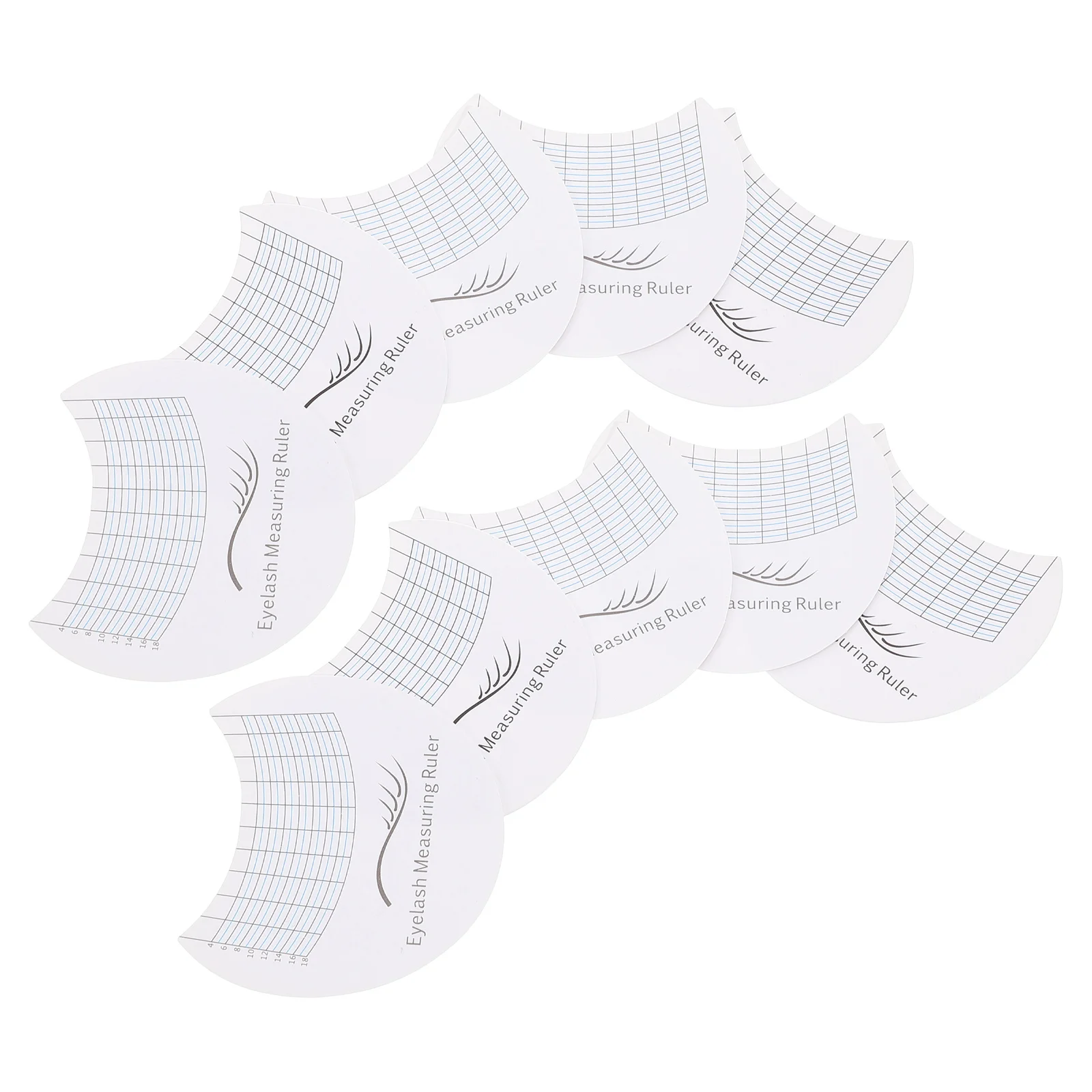 

Eyelash Extension Card Gauge Eyelashes Length Curling Degree Ruler Measurement Tool