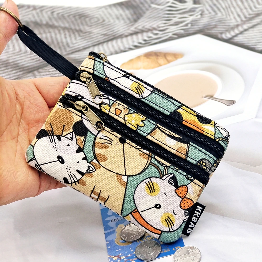 Cute Animals Wallet Zipper Purse Cartoon Small Coin Purse Lightweight Storage Bag Money Bag Key Card Holder For Student Women